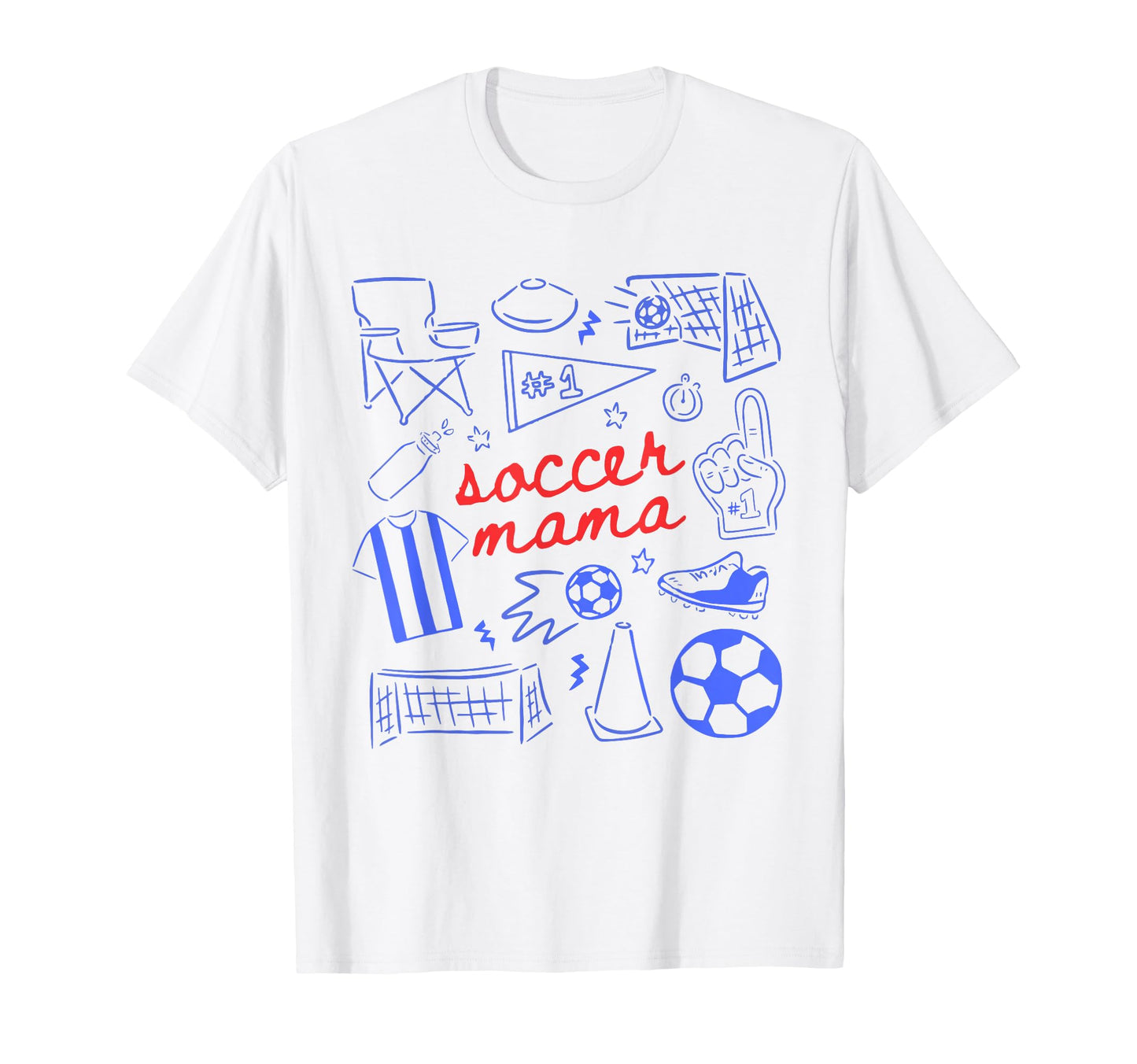 Soccer Mama Mothers Day Game Day Soccer T-Shirt - Custom Art Print Unisex - T-Shirt, Sweatshirt, Hoodie