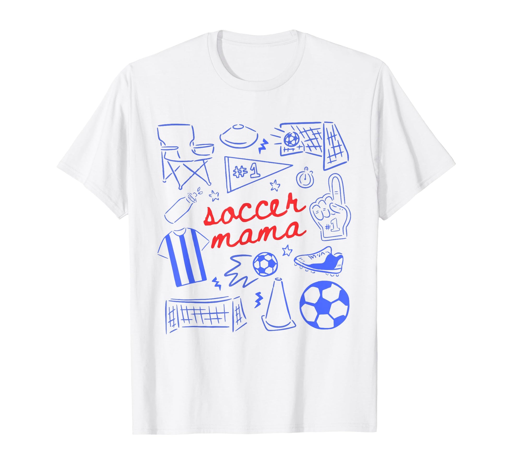 Soccer Mama Mothers Day Game Day Soccer T-Shirt - Custom Art Print Unisex - T-Shirt, Sweatshirt, Hoodie