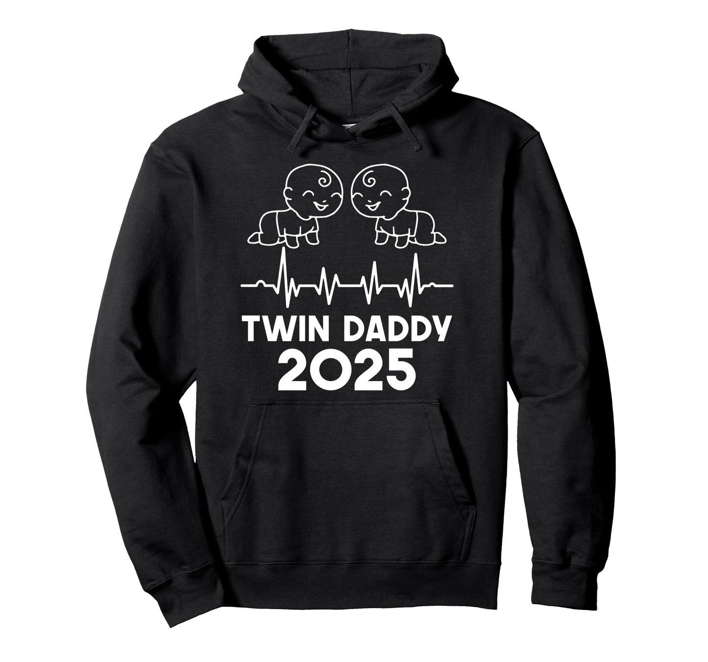 Twin Daddy 2025 Est 2025 New Dad Hoodie - Trendy Graphic for Adults - T-Shirt, Sweatshirt, Hoodie