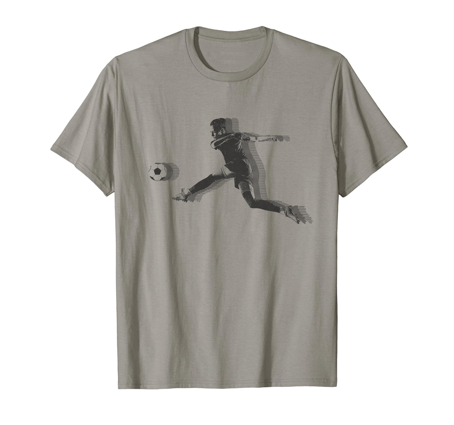 Football Player Line Art Soccer Fans T-Shirt - Casual Everyday Wear Unisex - T-Shirt, Sweatshirt, Hoodie