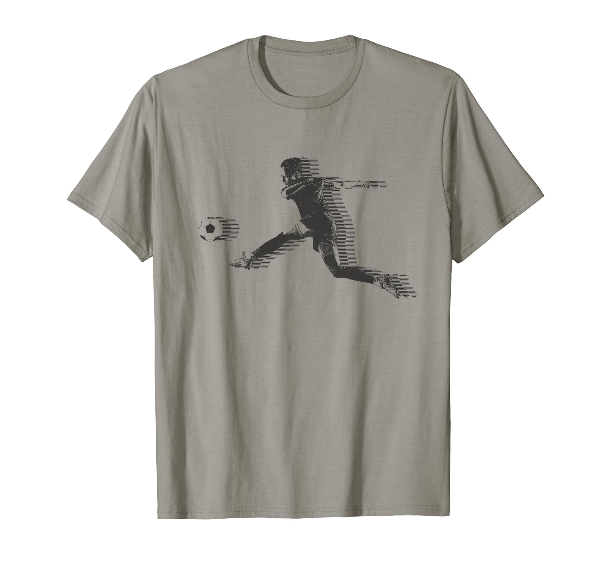 Football Player Line Art Soccer Fans T-Shirt - Casual Everyday Wear Unisex - T-Shirt, Sweatshirt, Hoodie