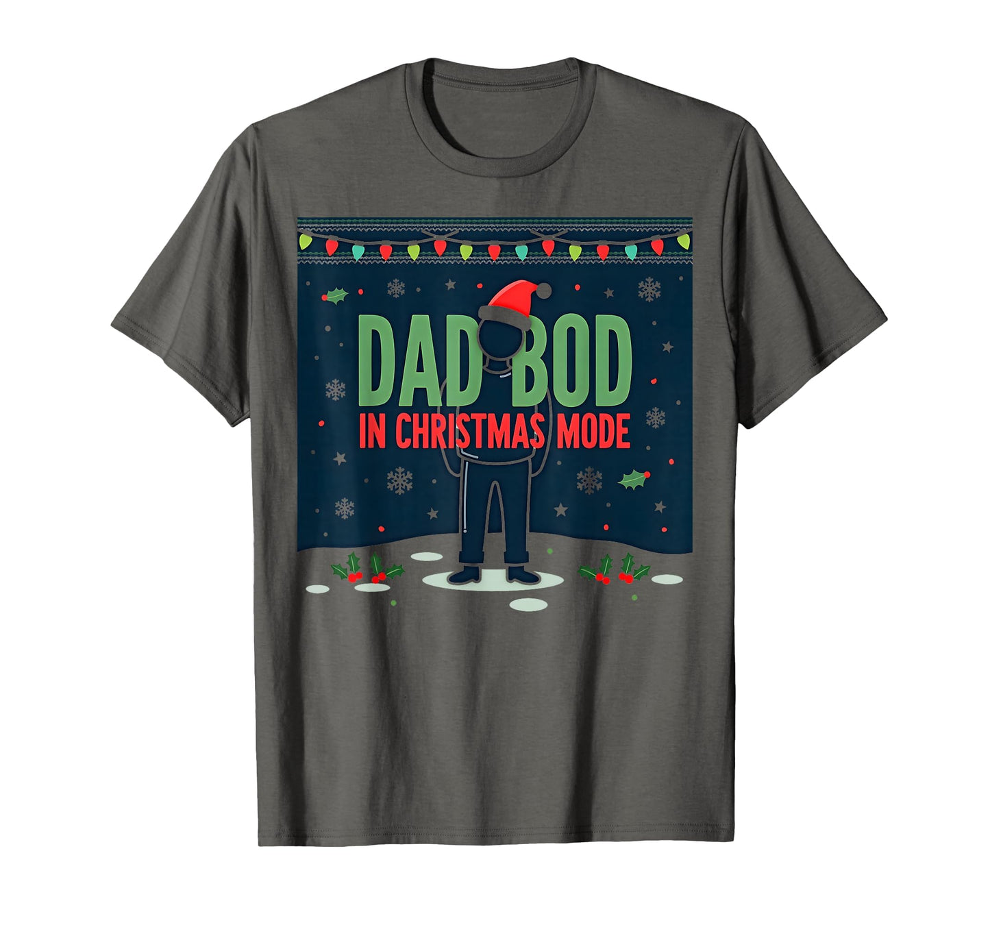 Dad Bod Mode Funny Holiday Sweatshirt - Graphic Print for Adults - T-Shirt, Sweatshirt, Hoodie