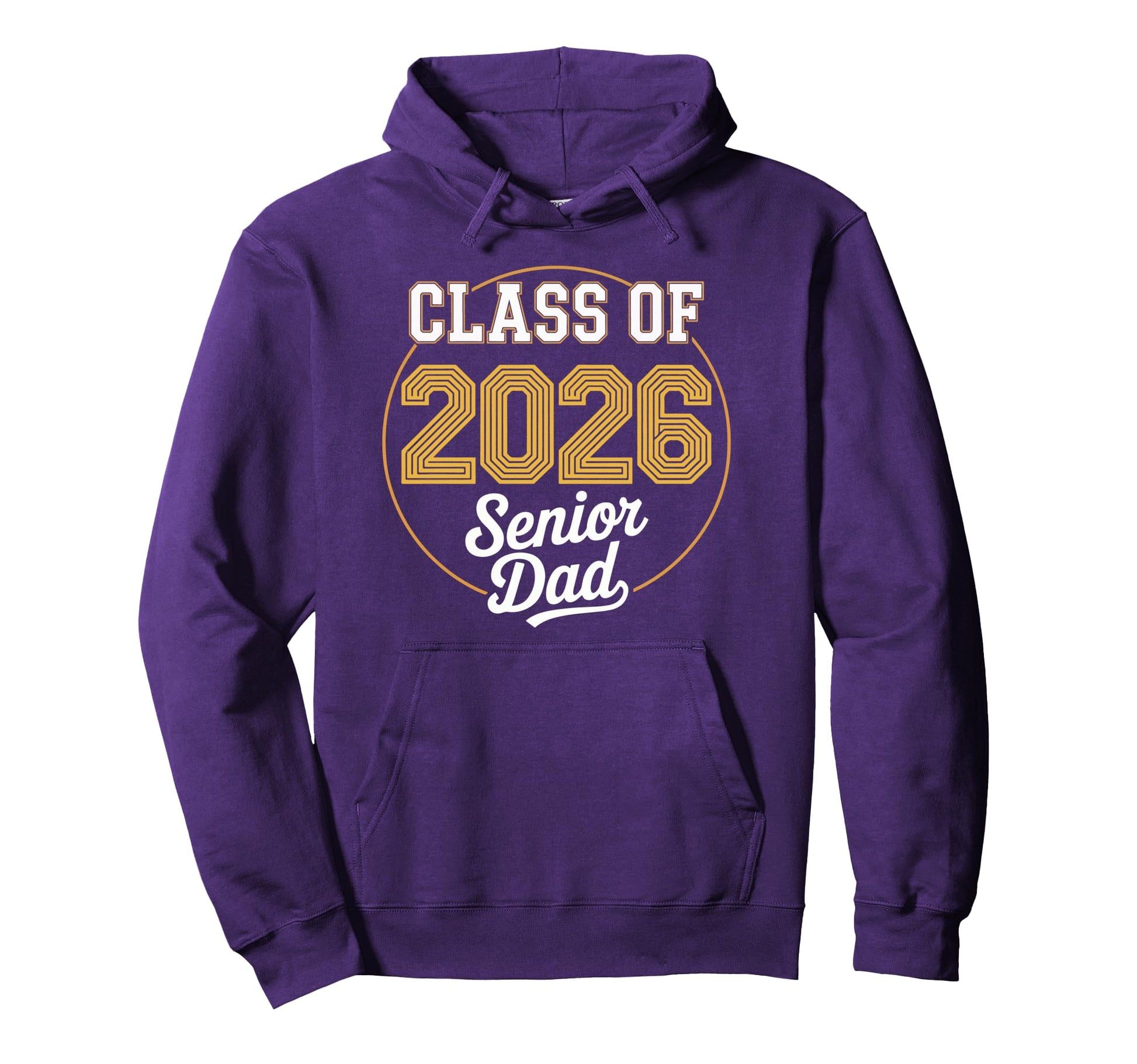 Senior Dad Class 2026 Purple Graduation Hoodie - Trendy Graphic for Adults - T-Shirt, Sweatshirt, Hoodie