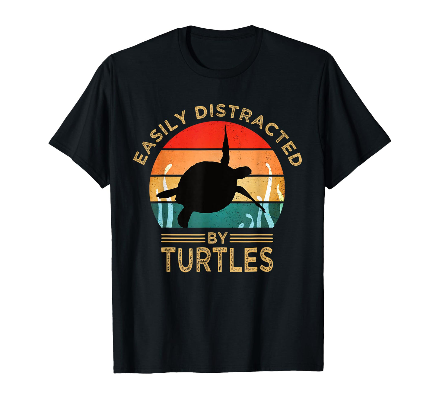 Easily Distracted Turtles Funny Turtle T-Shirt - Custom Art Print Men Women - T-Shirt, Sweatshirt, Hoodie