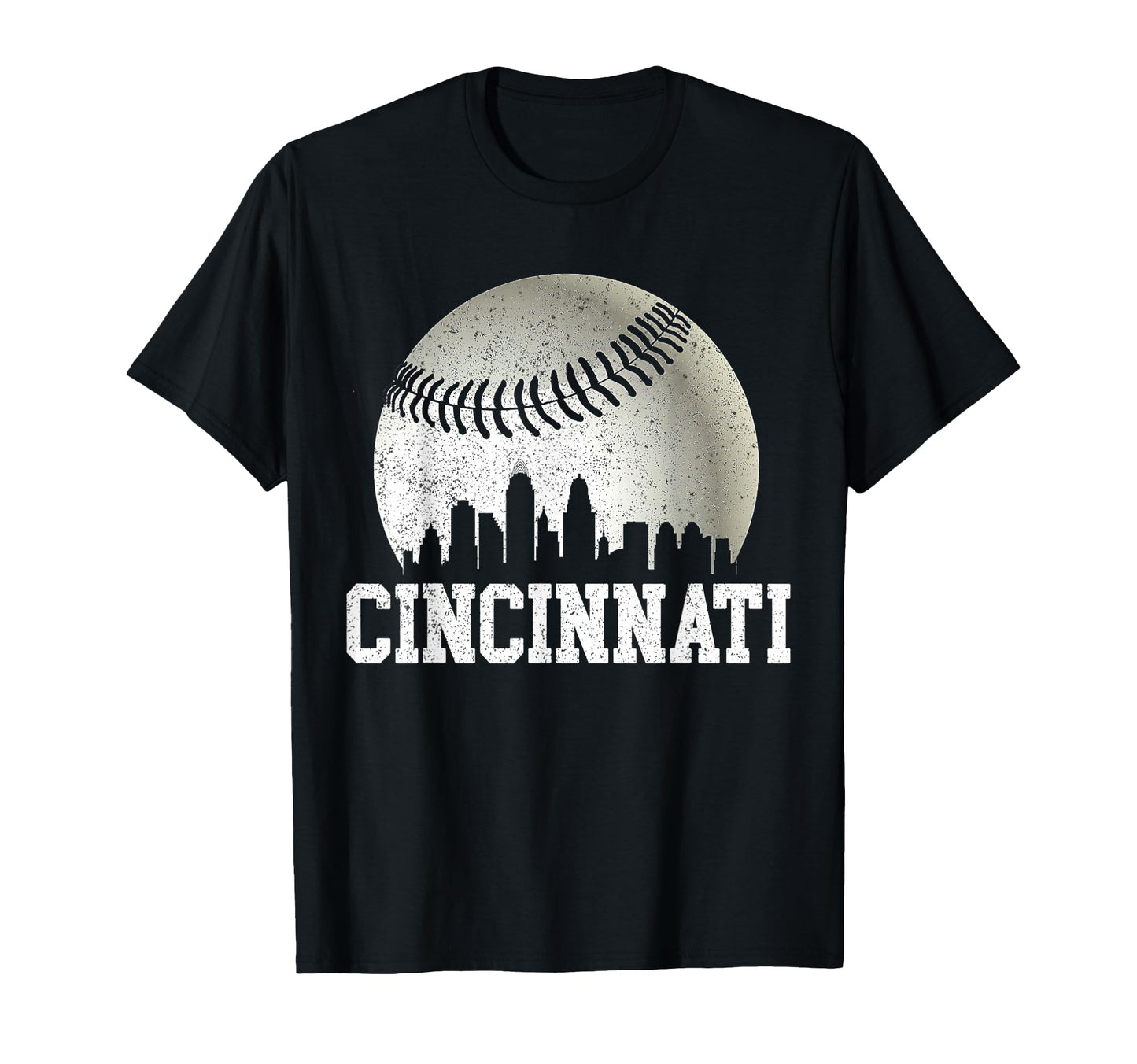 Cincinnati Baseball Distressed Gameday T-Shirt - Unique Graphic Men Women - T-Shirt, Sweatshirt, Hoodie