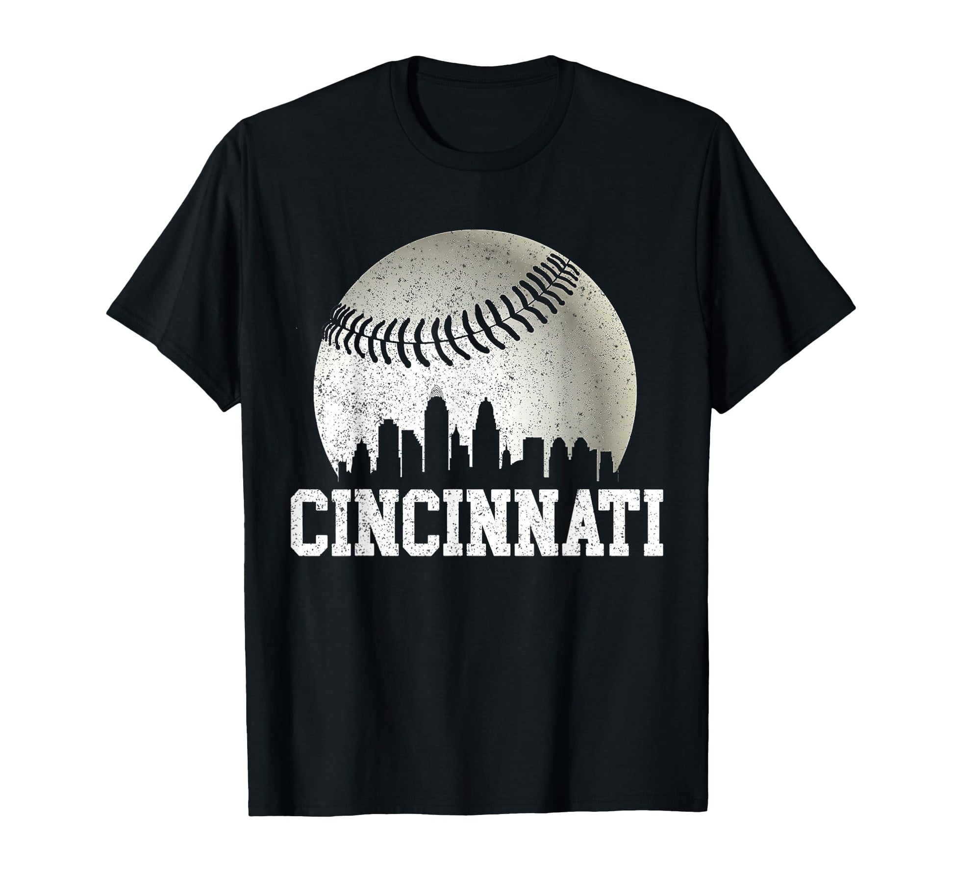 Cincinnati Baseball Distressed Gameday T-Shirt - Unique Graphic Men Women - T-Shirt, Sweatshirt, Hoodie