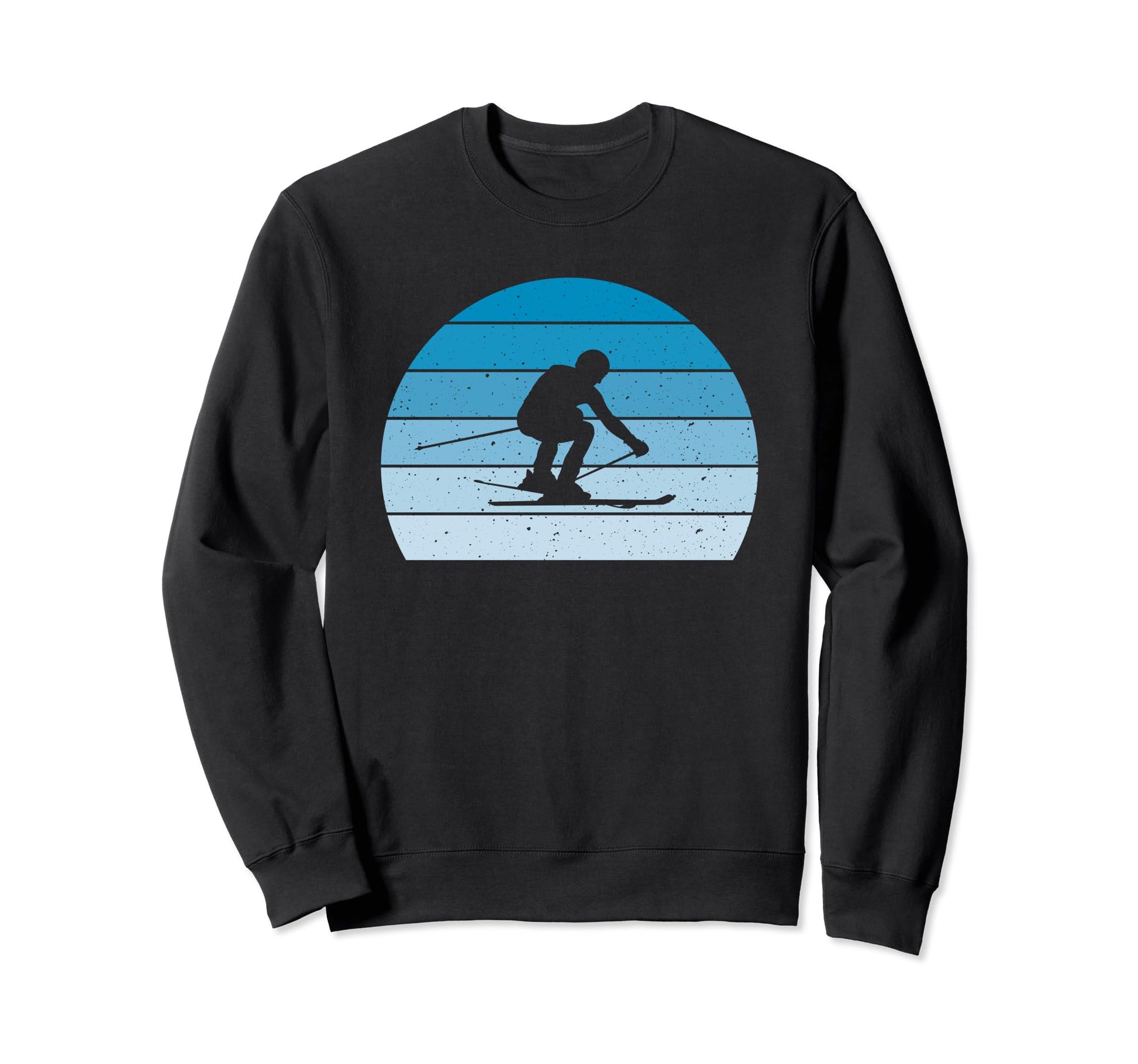 Ski Blue Skier Skiing Dad Ski Sweatshirt - Casual Everyday Wear Unisex - T-Shirt, Sweatshirt, Hoodie