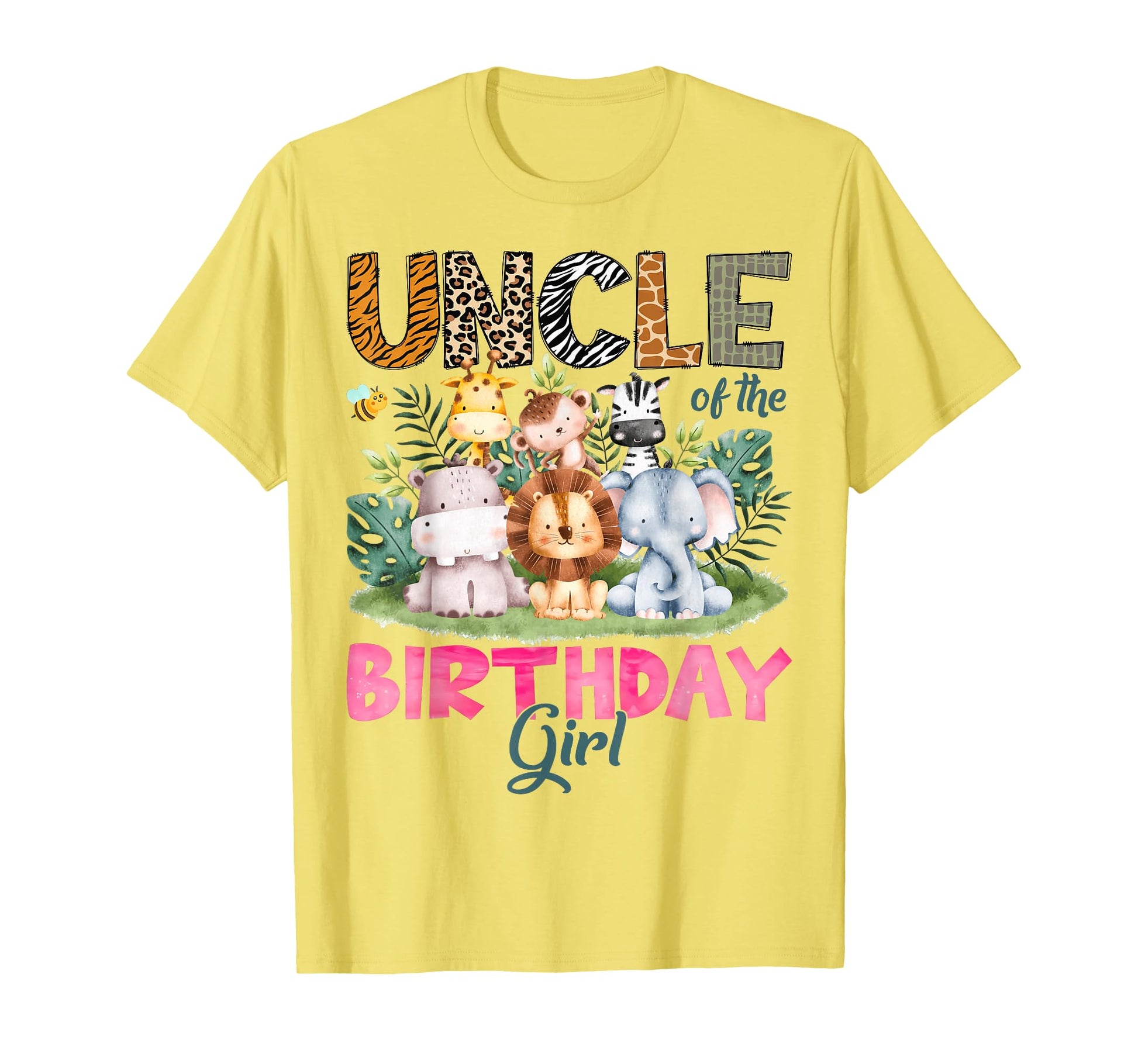 Uncle Birthday Safari Jungle Animal T-Shirt - Unique Graphic for Adults - T-Shirt, Sweatshirt, Hoodie