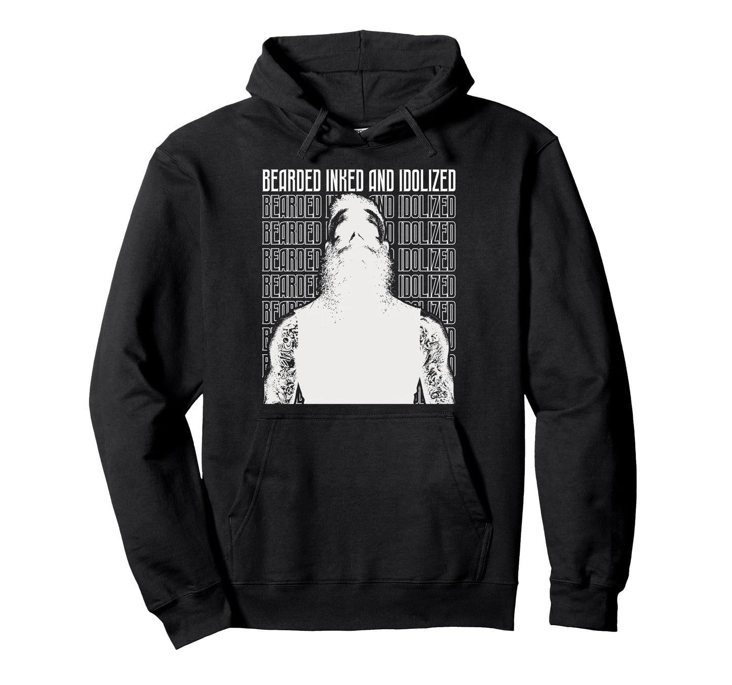 Bearded Inked And Awesome Tattooed Dad Hoodie - Unique Graphic Unisex - T-Shirt, Sweatshirt, Hoodie