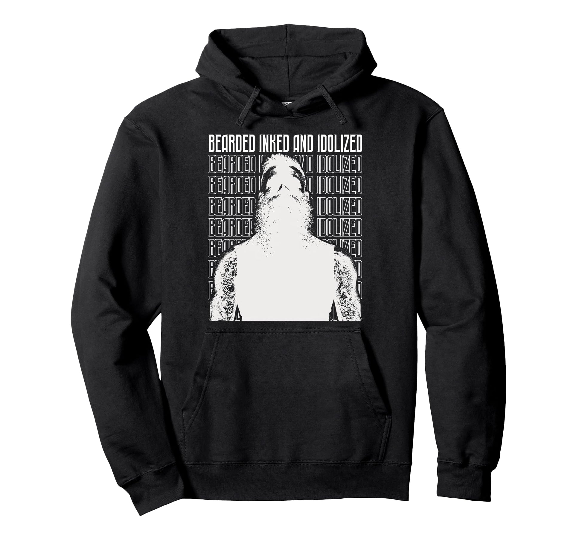 Bearded Inked And Awesome Tattooed Dad Hoodie - Unique Graphic Unisex - T-Shirt, Sweatshirt, Hoodie