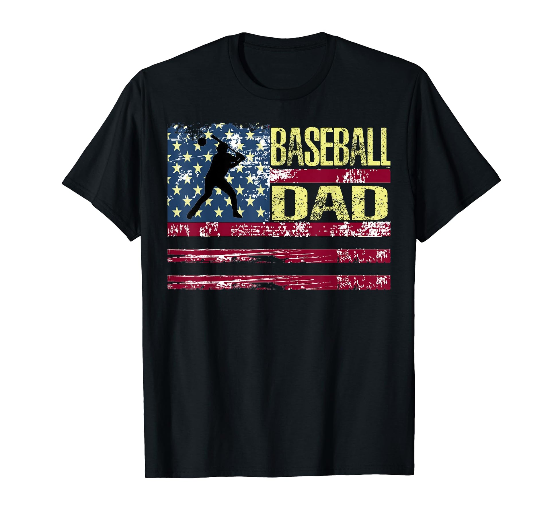 Usa American Flag Proud Baseball Dad T-Shirt - Streetwear Style for Adults - T-Shirt, Sweatshirt, Hoodie