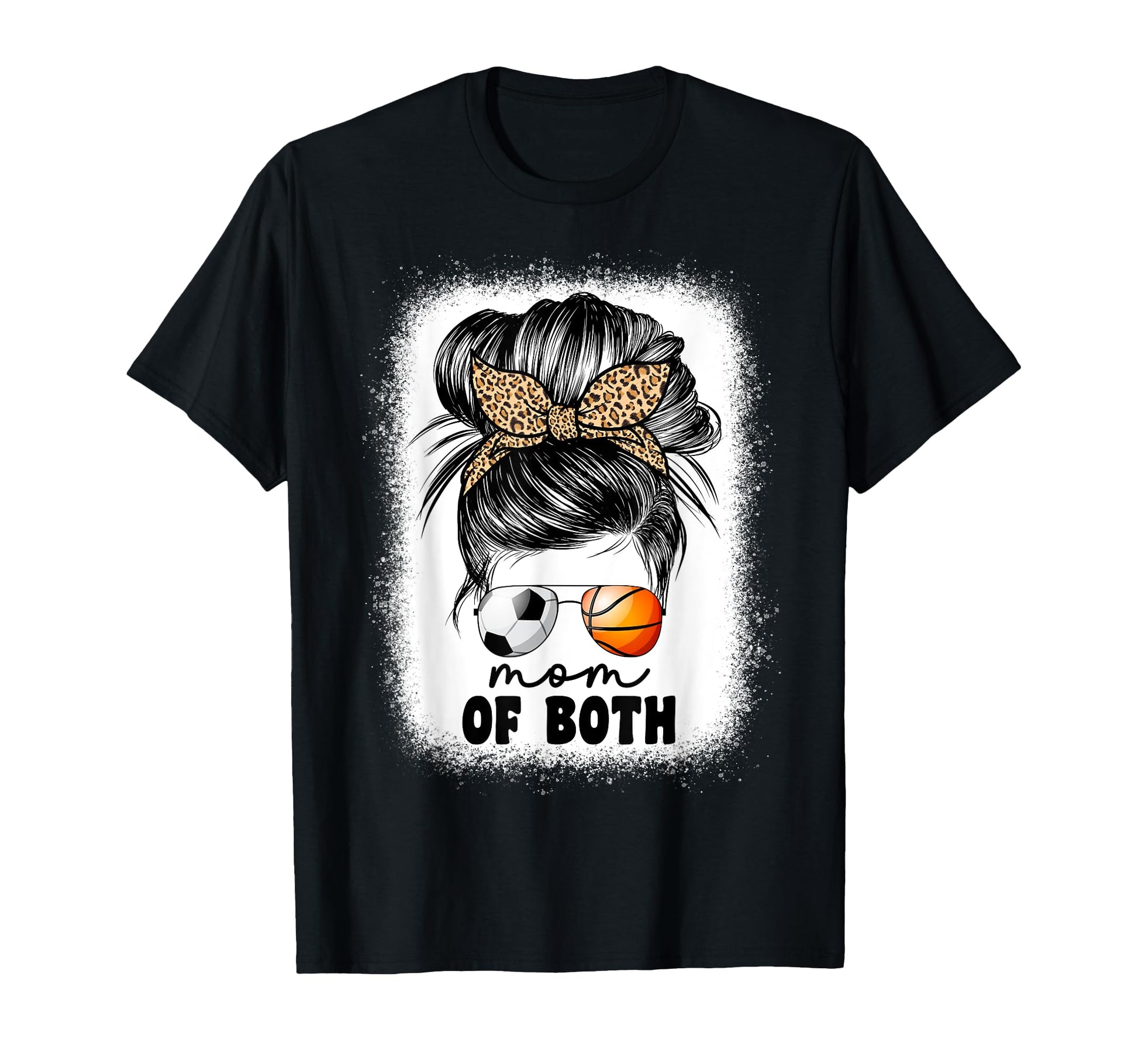 Mom Both Soccer And Basketball Mom T-Shirt - Graphic Print for Adults - T-Shirt, Sweatshirt, Hoodie