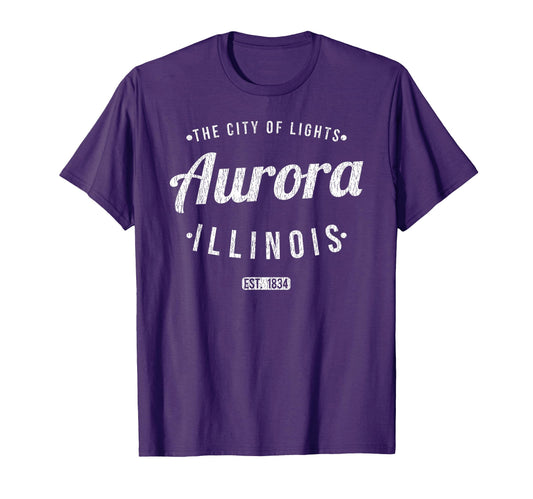 Aurora Illinois Souvenir Il Aurora T-Shirt - Graphic Print Men Women - T-Shirt, Sweatshirt, Hoodie
