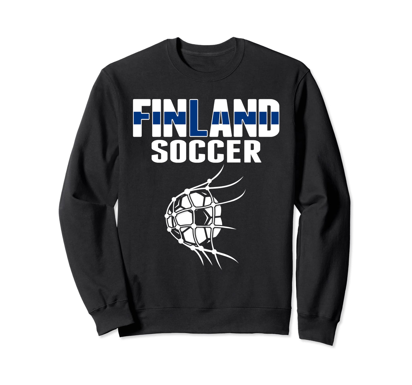 Finland Soccer Ball Net Finnish Football Sweatshirt - Graphic Print Unisex - T-Shirt, Sweatshirt, Hoodie