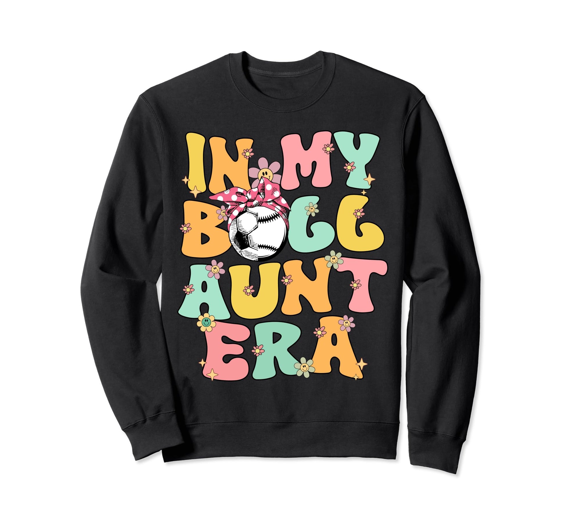 My Ball Aunt Era Groovy Baseball Sweatshirt - Unique Graphic Men Women - T-Shirt, Sweatshirt, Hoodie