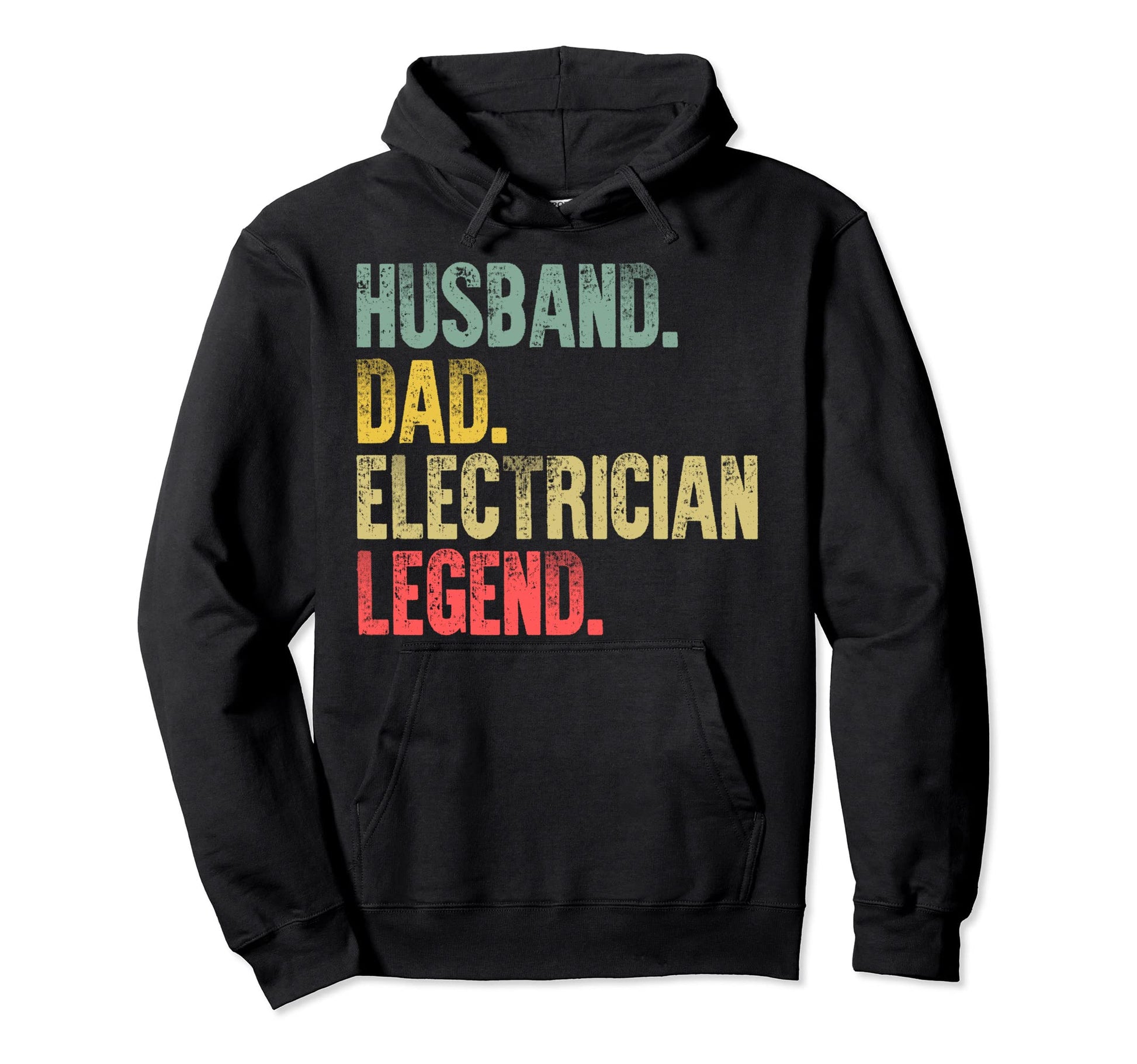 Funny Husband Dad Electrician Legend Hoodie - Aesthetic Graphic for Adults - T-Shirt, Sweatshirt, Hoodie