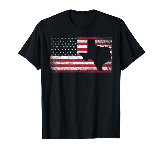 American Flag Texas 4Th July Gift T-Shirt - Novelty Apparel for Adults - T-Shirt, Sweatshirt, Hoodie