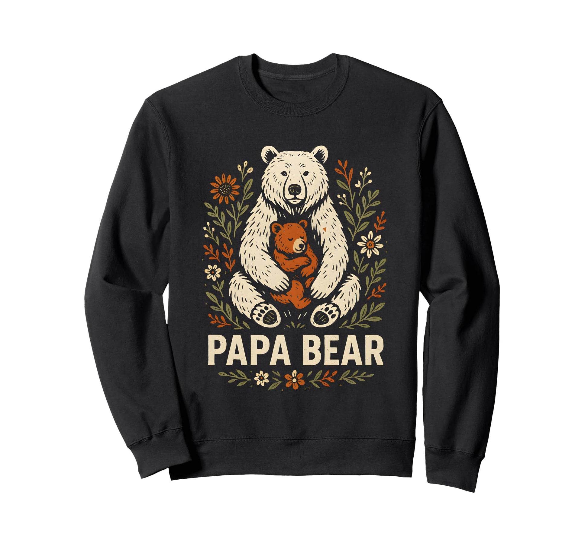 Fathers Day Papa Bear Mens Fishing Sweatshirt - Aesthetic Graphic Men Women - T-Shirt, Sweatshirt, Hoodie