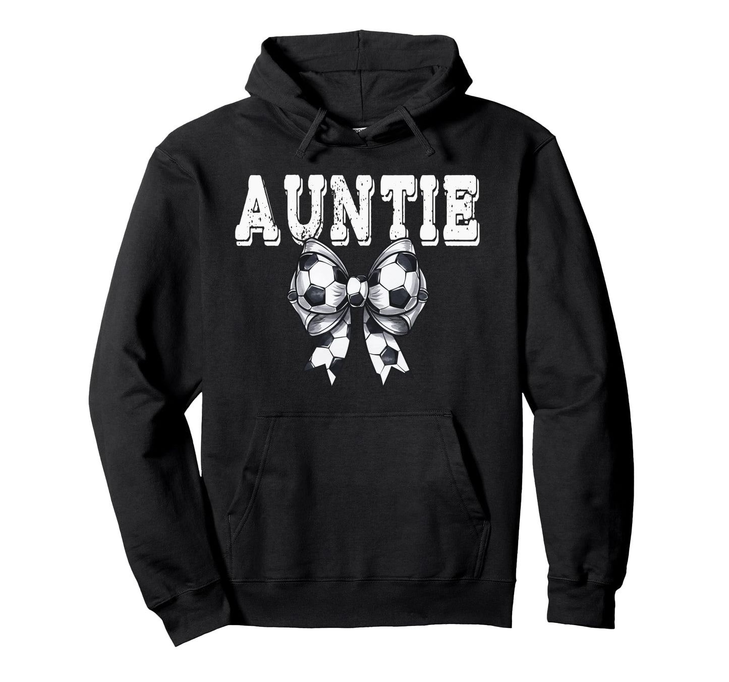 Coquette Soccer Bow Mom Sister Auntie Hoodie - Trendy Graphic Men Women - T-Shirt, Sweatshirt, Hoodie