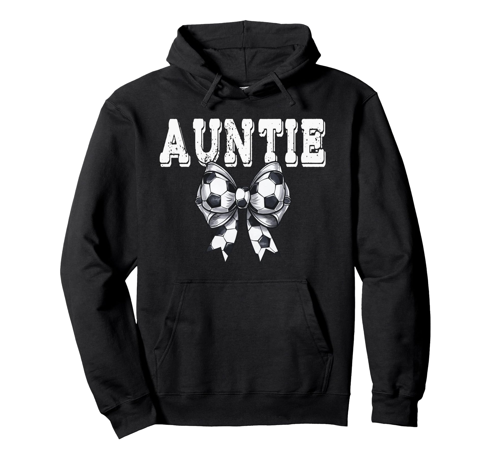 Coquette Soccer Bow Mom Sister Auntie Hoodie - Trendy Graphic Men Women - T-Shirt, Sweatshirt, Hoodie