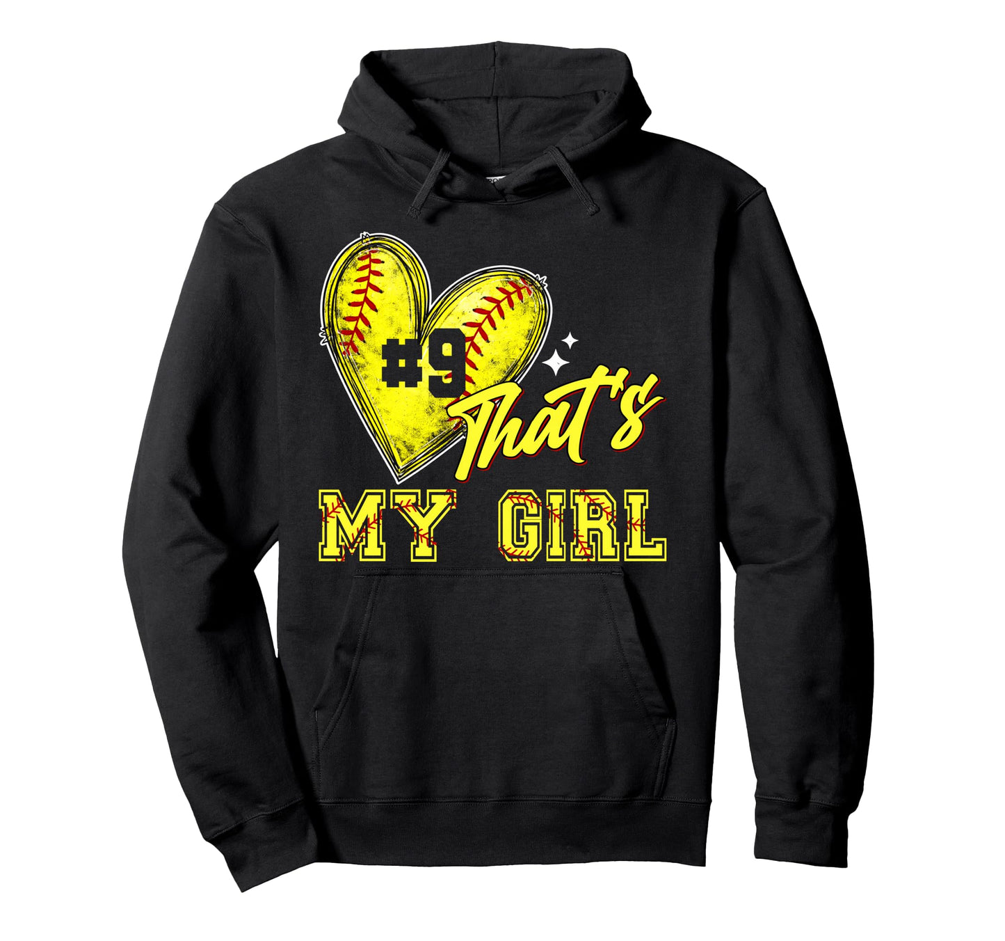 Softball Mom Dad Thats My Jersey Number 9 Hoodie - Unique Graphic Unisex - T-Shirt, Sweatshirt, Hoodie