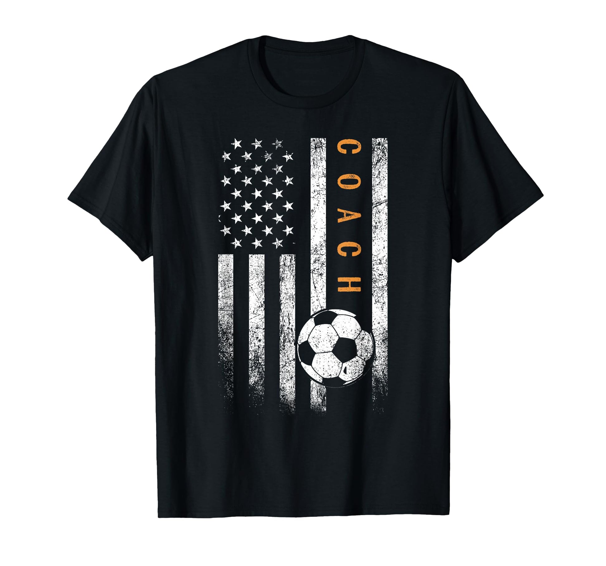 Soccer Coach American Flag Soccer Trainer T-Shirt - Unique Graphic Unisex - T-Shirt, Sweatshirt, Hoodie