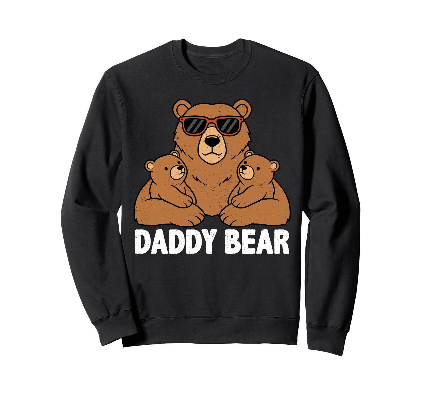 Daddy Bear Two Cubs Papa And Father Sweatshirt - Unique Graphic Unisex - T-Shirt, Sweatshirt, Hoodie