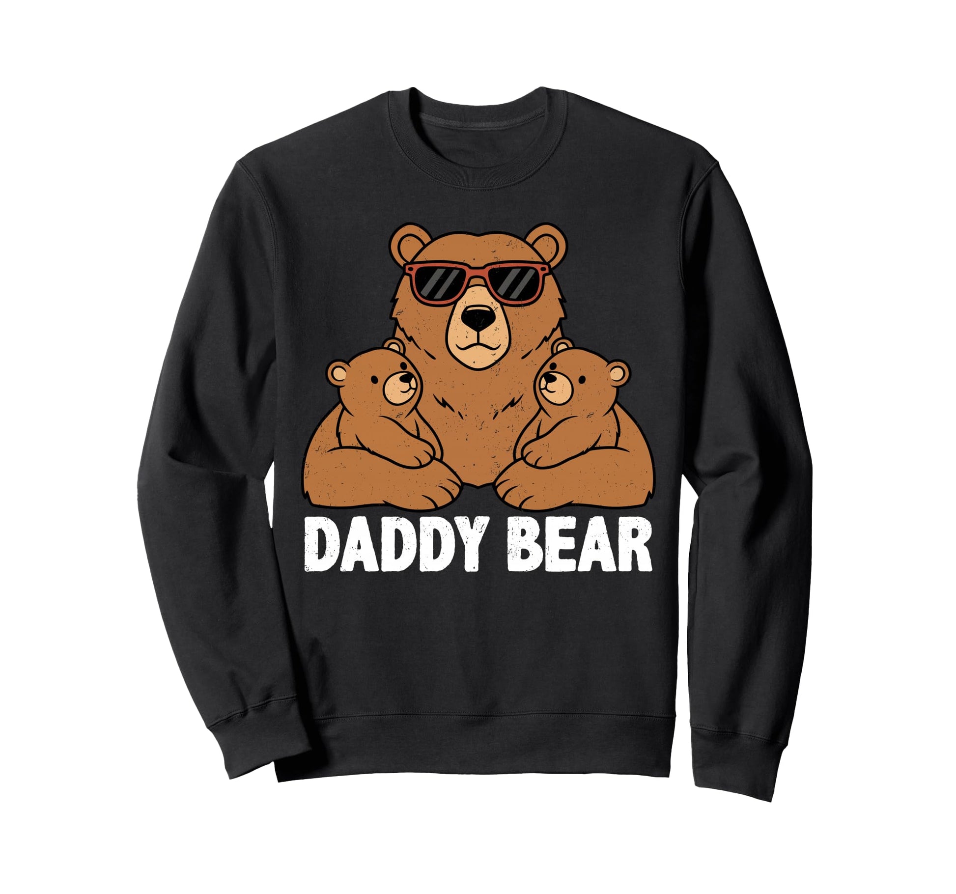 Daddy Bear Two Cubs Papa And Father Sweatshirt - Unique Graphic Unisex - T-Shirt, Sweatshirt, Hoodie