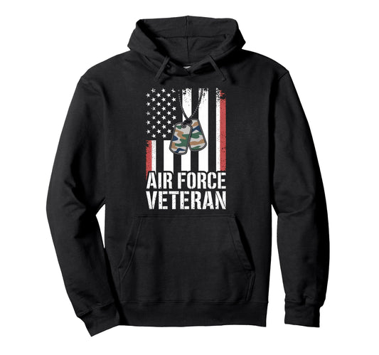 Air Force Veteran Us American Flag Dad Hoodie - Novelty Apparel Men Women - T-Shirt, Sweatshirt, Hoodie