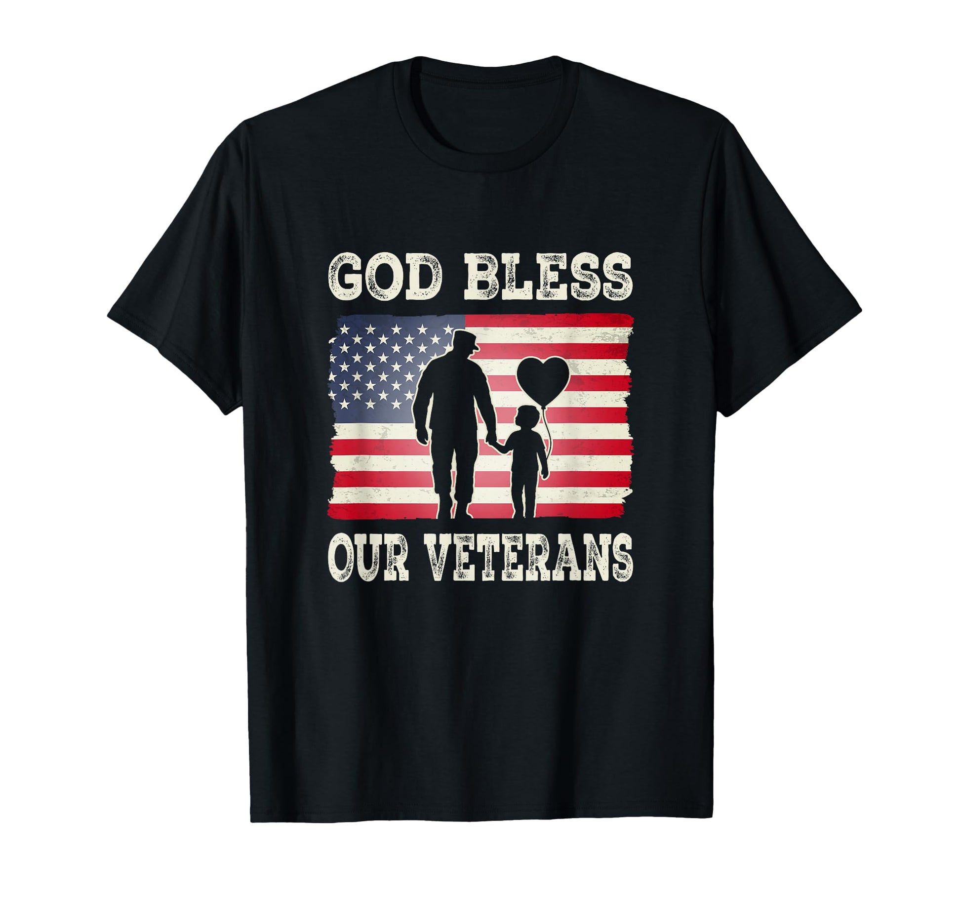 God Bless Our Veterans Soldier Dad T-Shirt - Trendy Graphic Men Women - T-Shirt, Sweatshirt, Hoodie