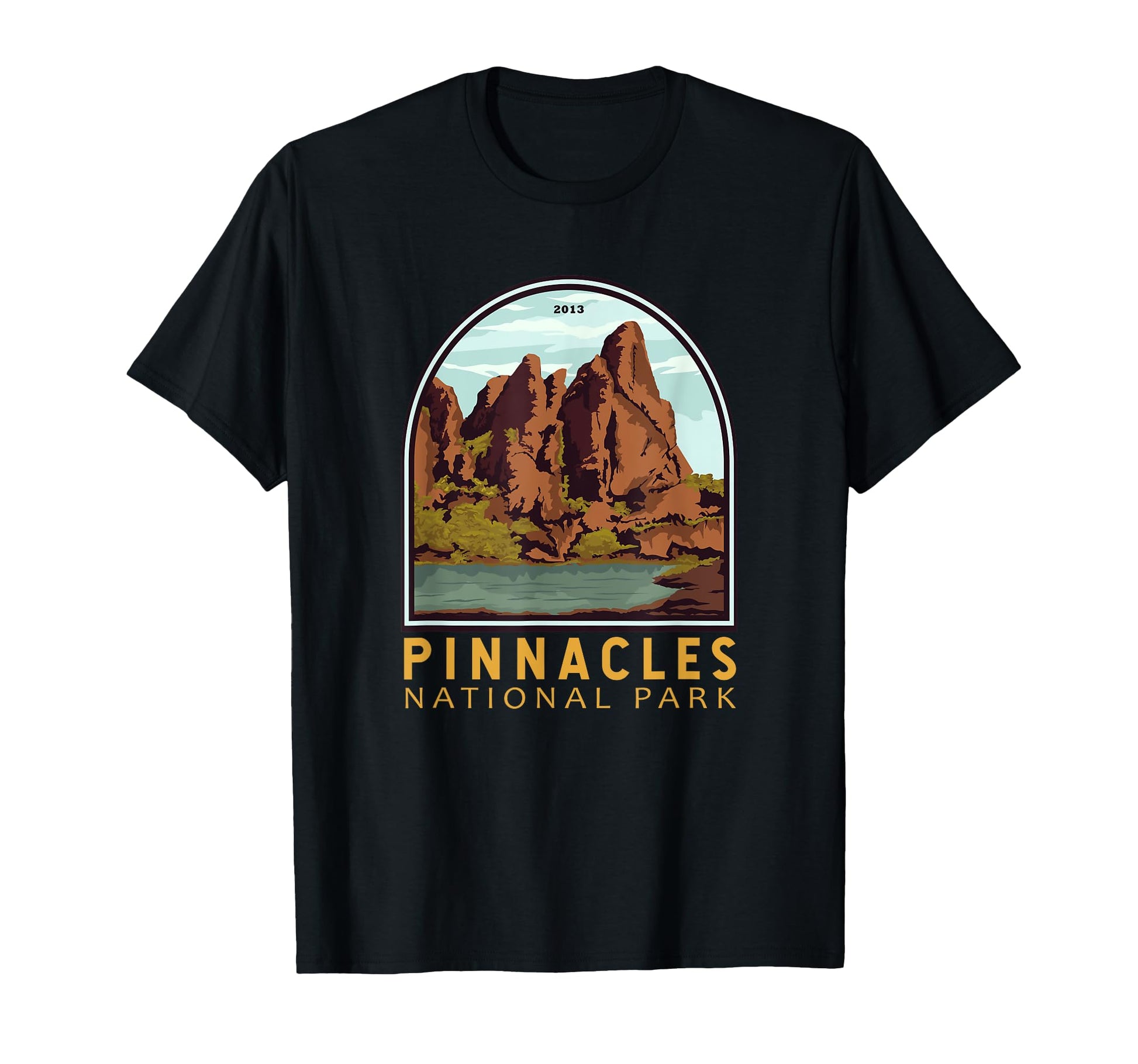 Pinnacles National Park Emblem T-Shirt - Casual Everyday Wear Unisex - T-Shirt, Sweatshirt, Hoodie