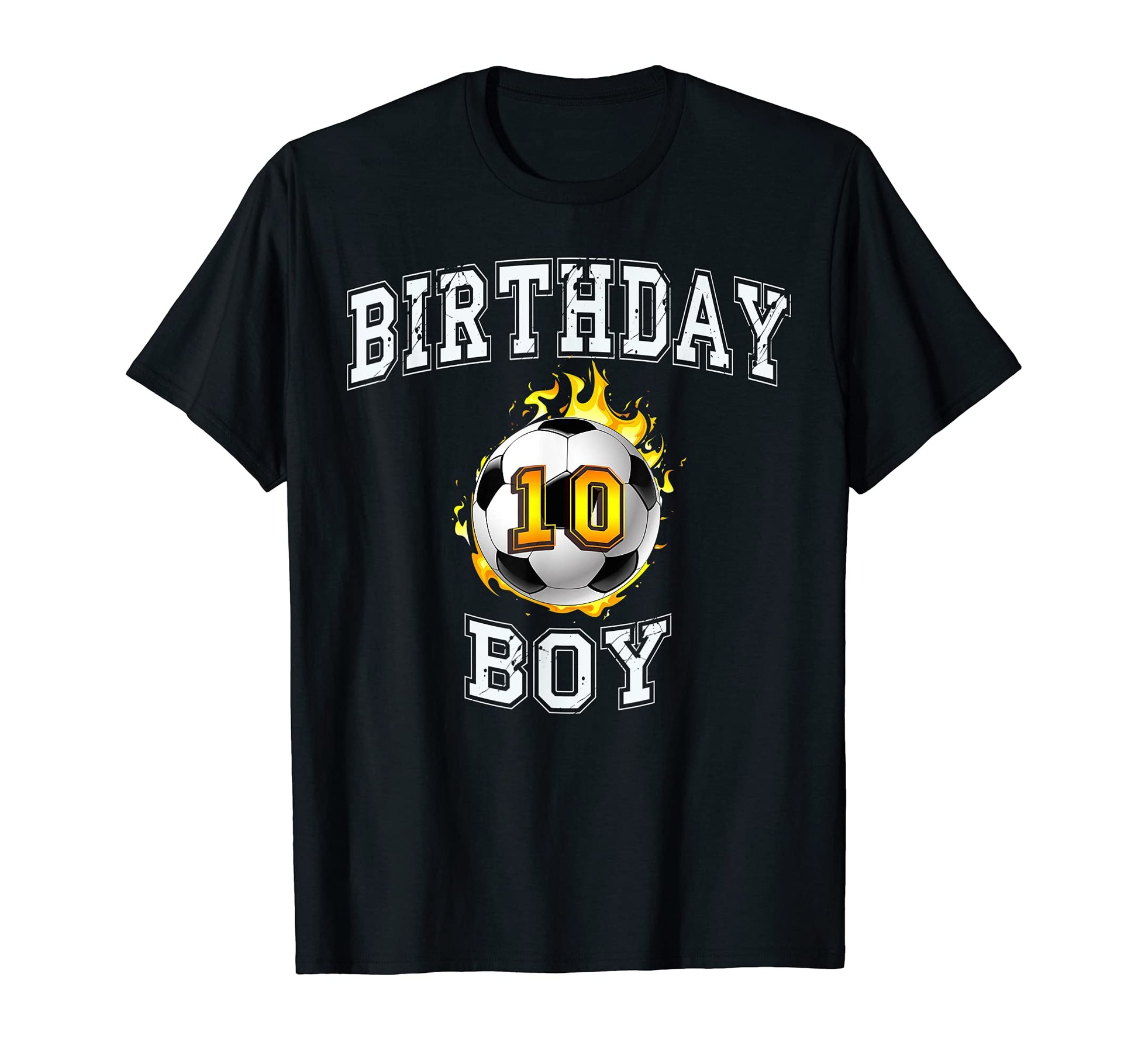 10Th Birthday Soccer 10 Years Old T-Shirt - Minimalist Print for Adults - T-Shirt, Sweatshirt, Hoodie