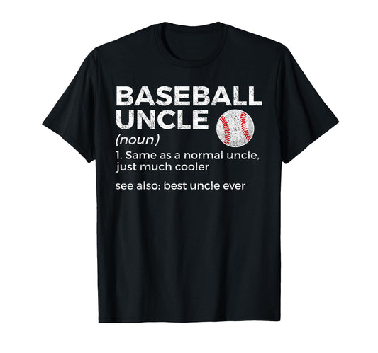 Baseball Uncle Definition Best Uncle T-Shirt - Minimalist Print Men Women - T-Shirt, Sweatshirt, Hoodie