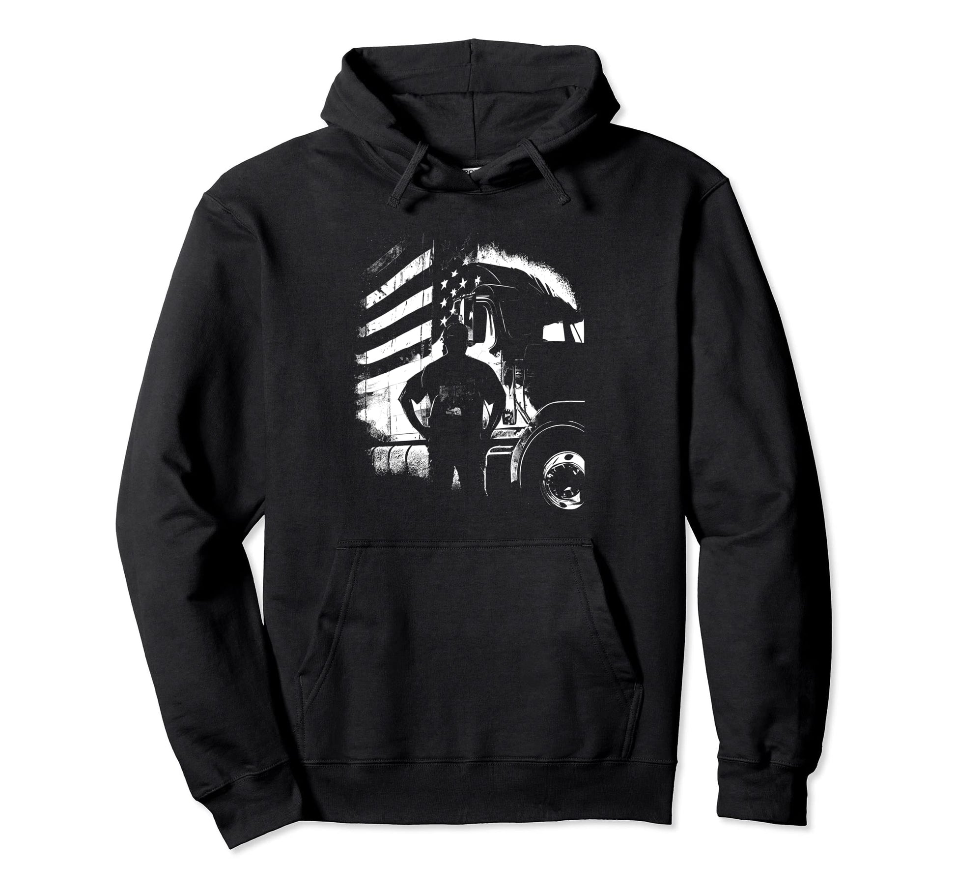 Funny Trucker American Big Rigs Diesel Hoodie - Custom Art Print Unisex - T-Shirt, Sweatshirt, Hoodie