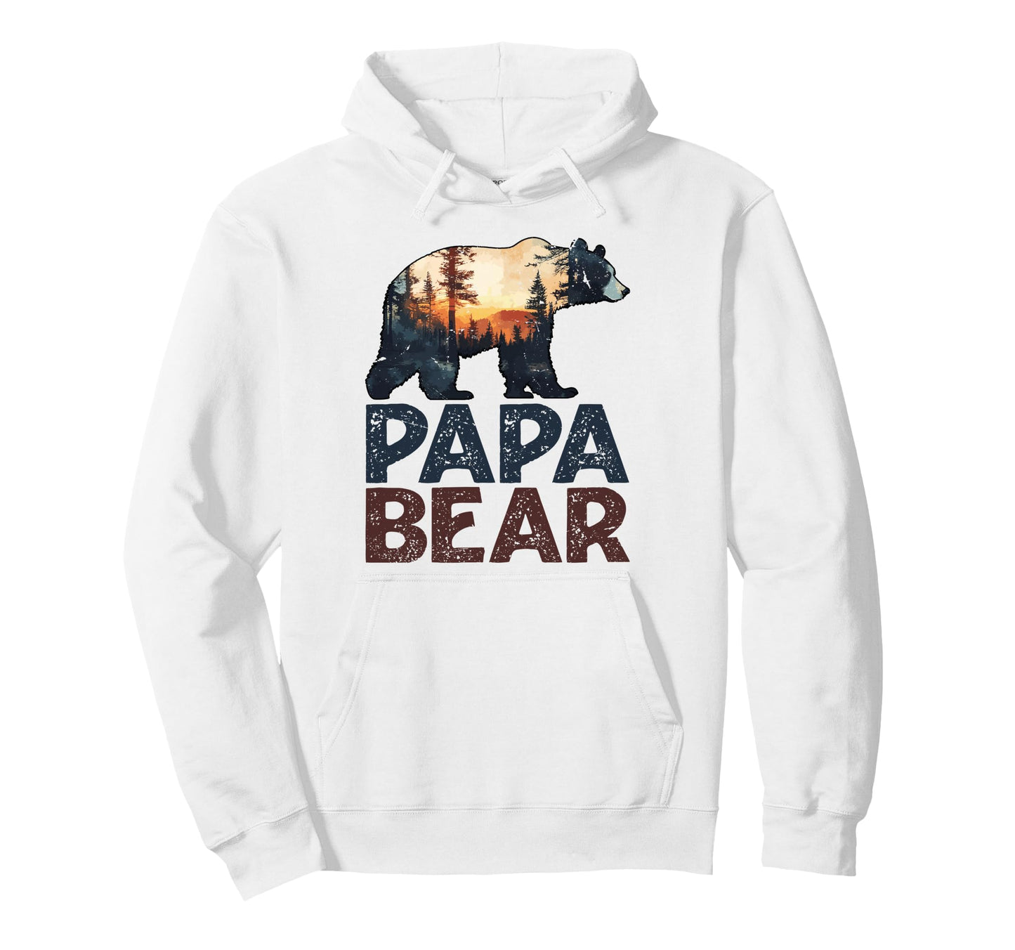 Funny Papa Bear Grandpa Fathers Day Family Hoodie - Graphic Print Unisex - T-Shirt, Sweatshirt, Hoodie