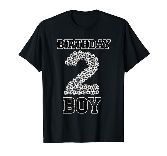 2Nd Birthday Soccer Player Seven 2 Year T-Shirt - Novelty Apparel Unisex - T-Shirt, Sweatshirt, Hoodie