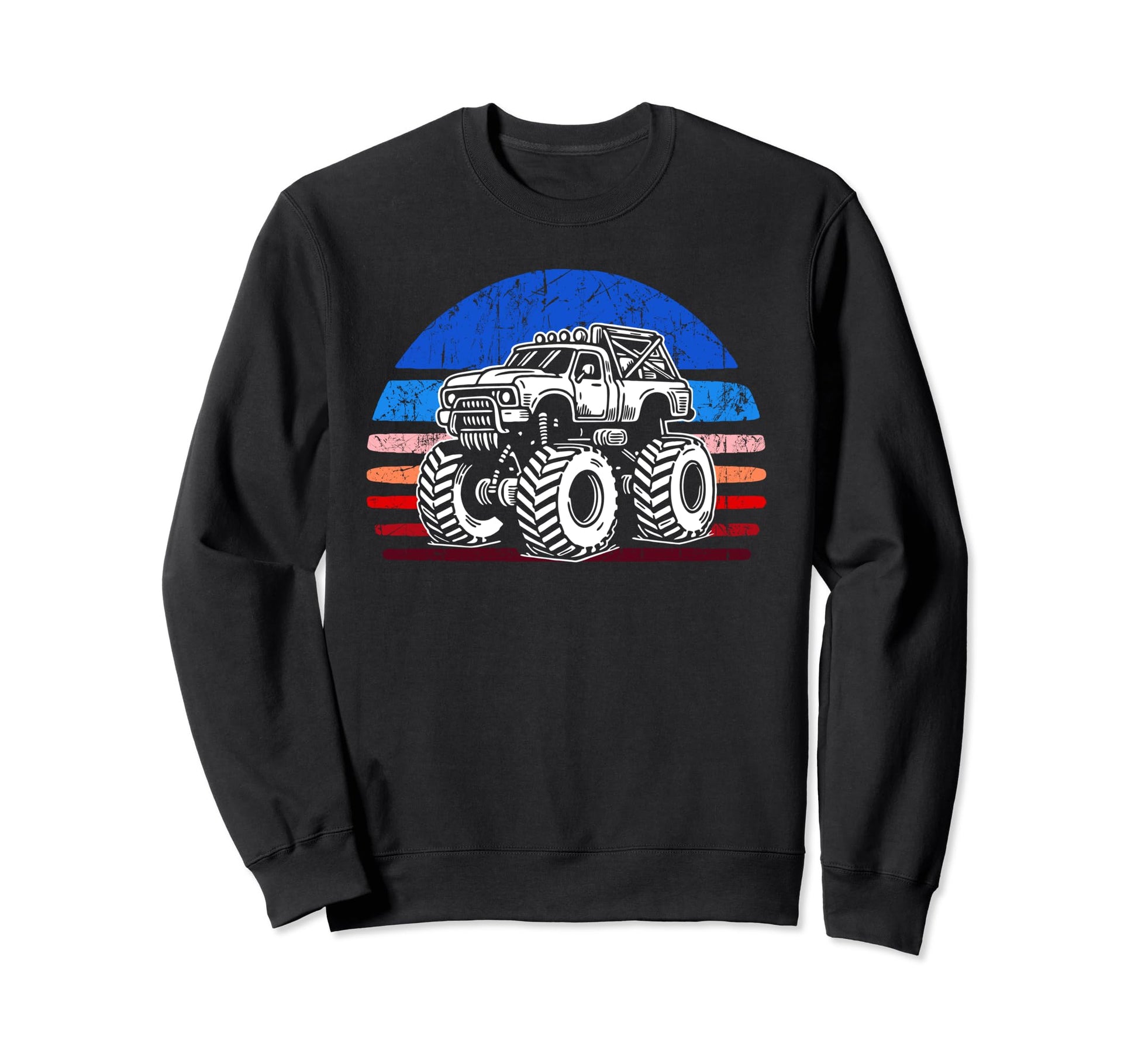 Monster Truck Dad Fathers Day Click Hoodie - Minimalist Print for Adults - T-Shirt, Sweatshirt, Hoodie