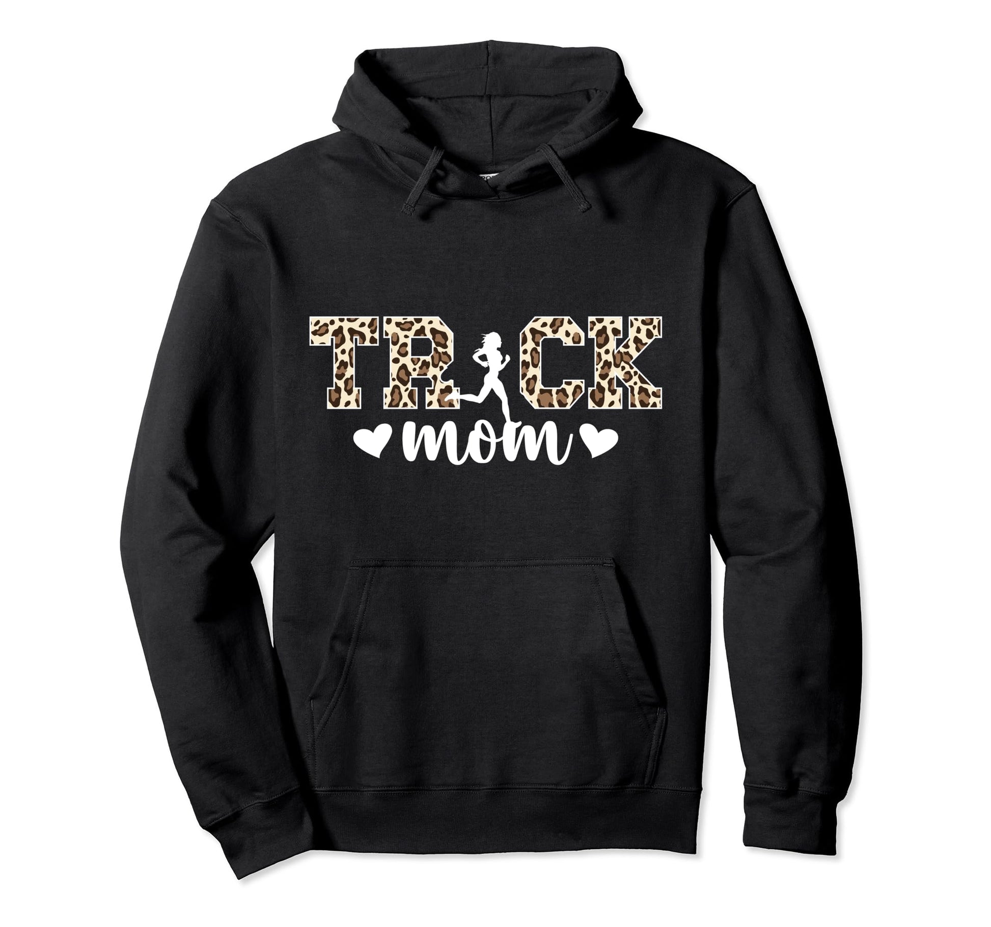 Track Mom Leopard Track And Field Mom Hoodie - Unique Graphic Men Women - T-Shirt, Sweatshirt, Hoodie