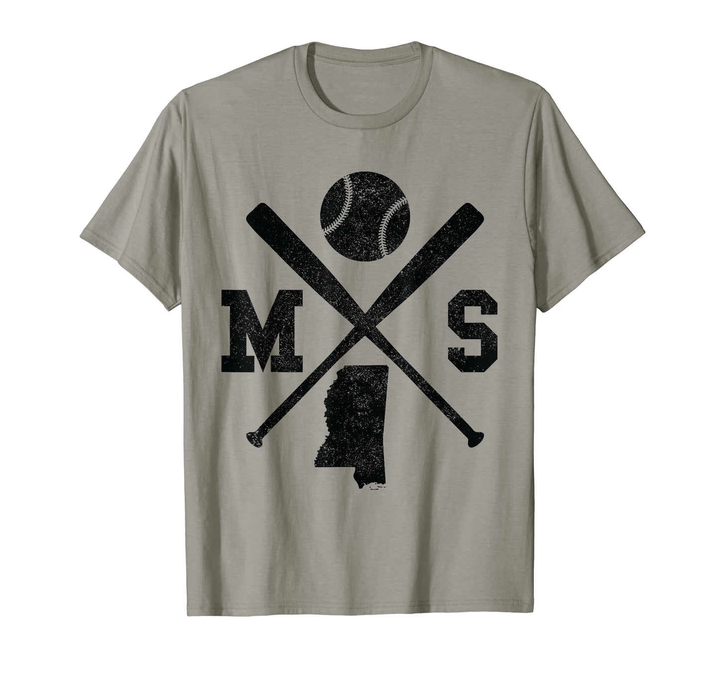 Ms Usa State Baseball Player Mississippi T-Shirt - Graphic Print Men Women - T-Shirt, Sweatshirt, Hoodie