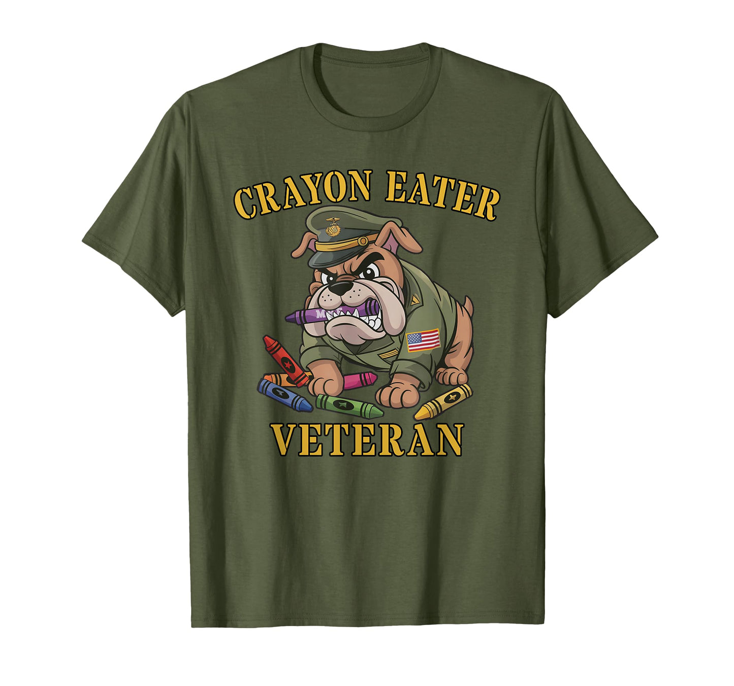 Funny Crayon Eater Veteran Grandpa T-Shirt - Graphic Print for Adults - T-Shirt, Sweatshirt, Hoodie