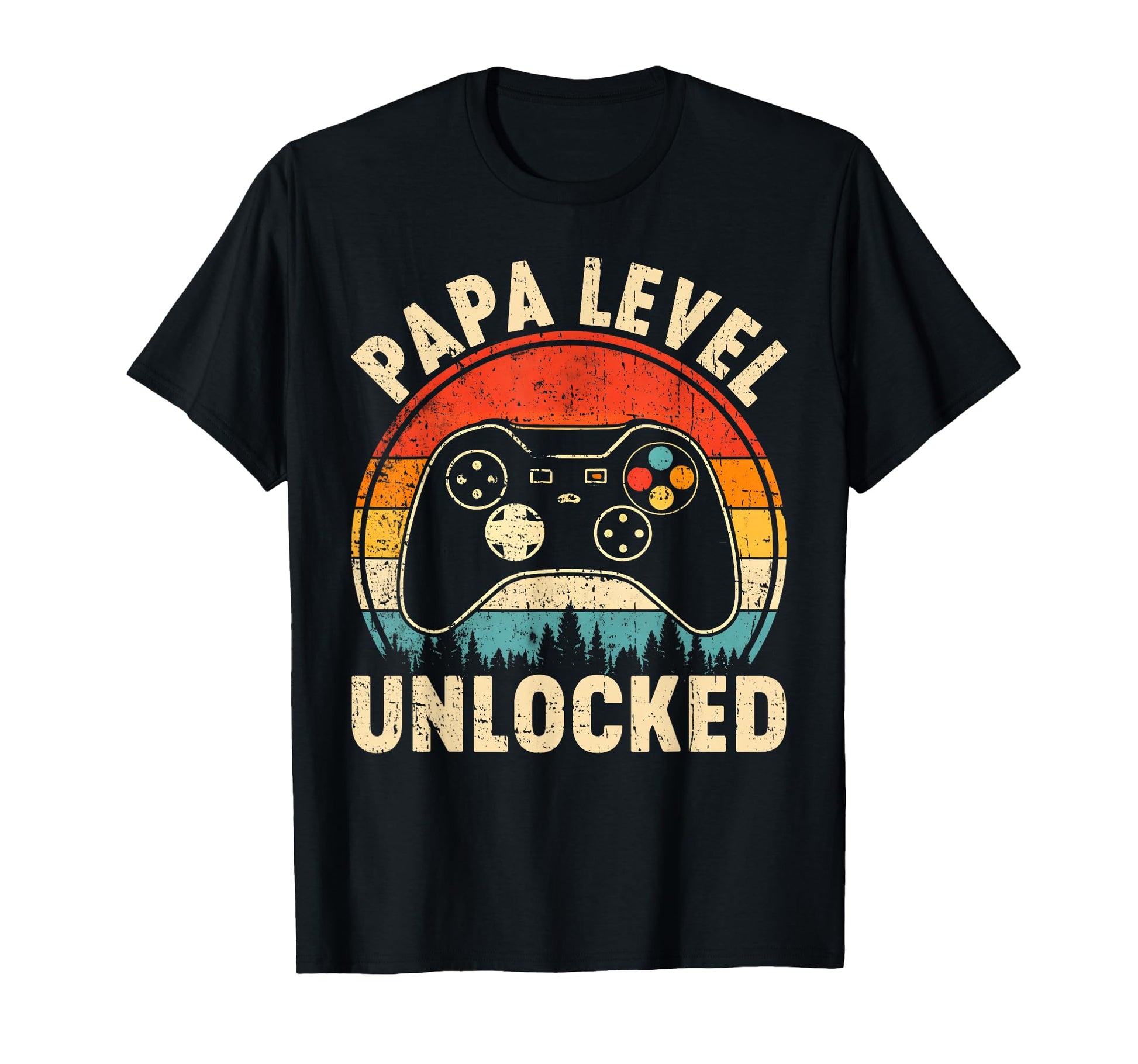 Papa Level Unlocked Fathers Day T-Shirt - Custom Art Print for Adults - T-Shirt, Sweatshirt, Hoodie