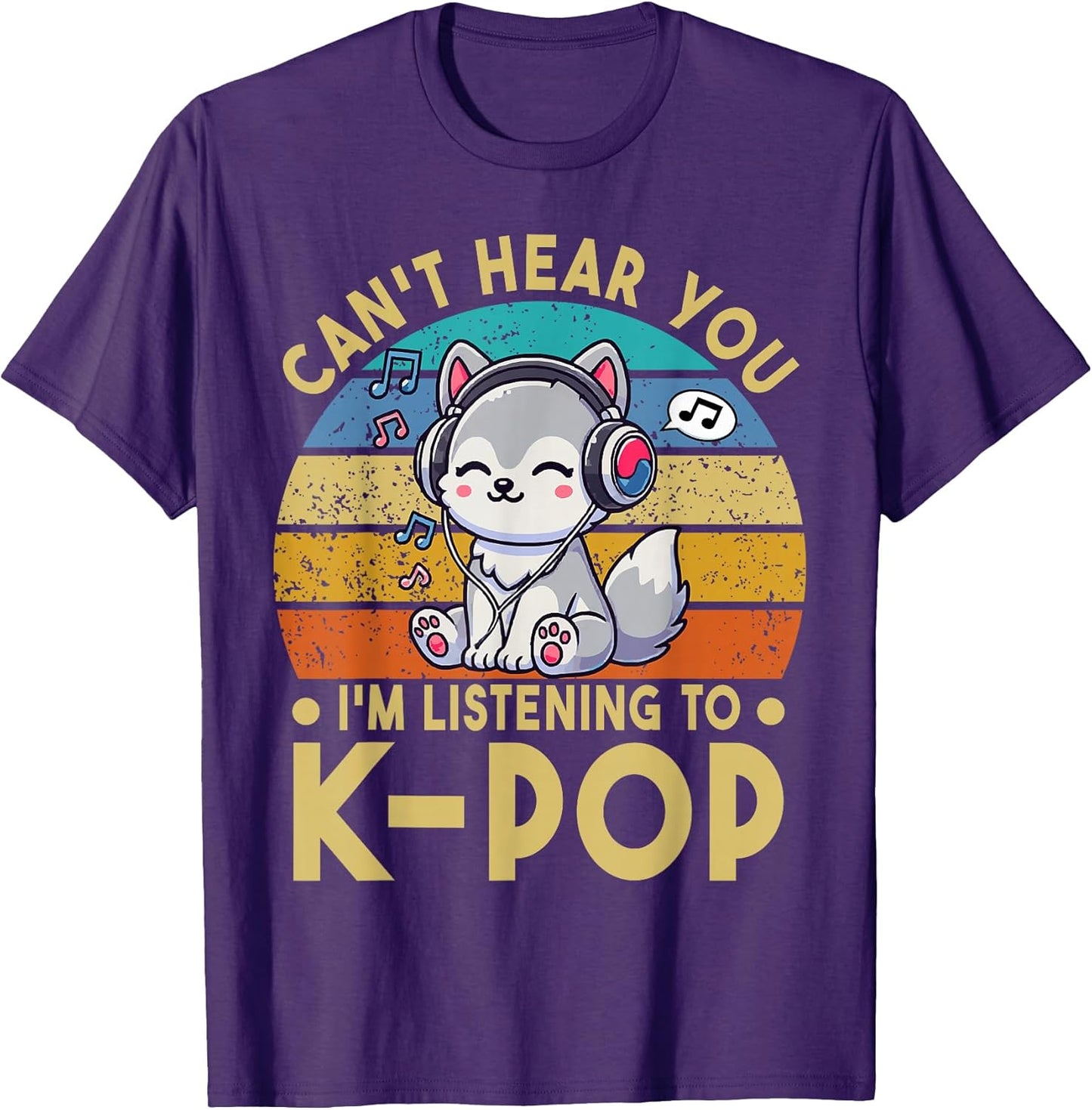 Cute Wolf Kawaii K-pop Tee Unisex T-shirt, Sweatshirt, Hoodie, Long Sleeve Tee - T-Shirt, Sweatshirt, Hoodie