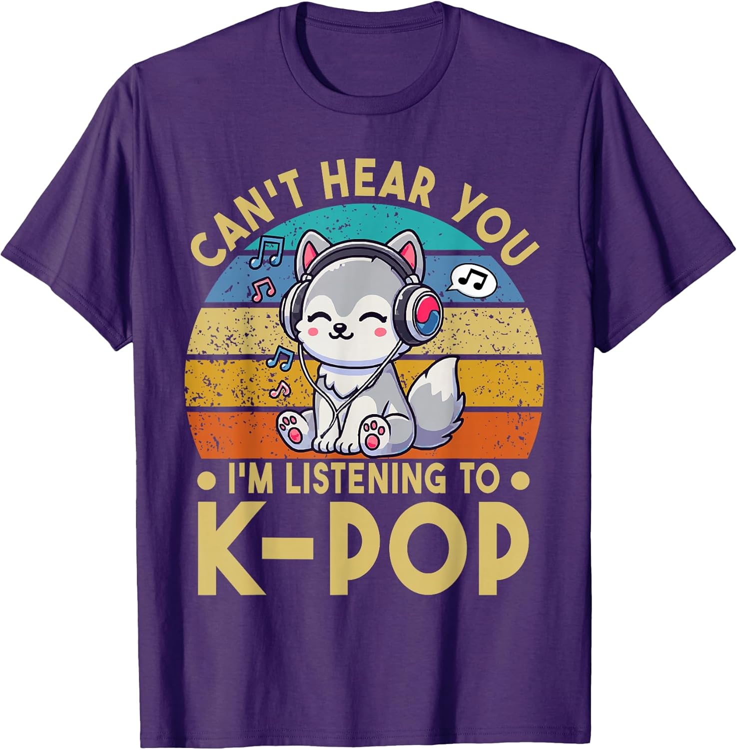 Cute Wolf Kawaii K-pop Tee Unisex T-shirt, Sweatshirt, Hoodie, Long Sleeve Tee - T-Shirt, Sweatshirt, Hoodie
