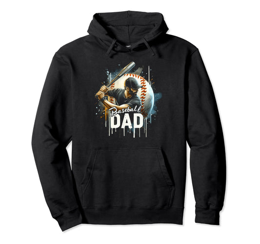 Baseball Dad Fathers Day Hoodie - Custom Art Print Unisex - T-Shirt, Sweatshirt, Hoodie