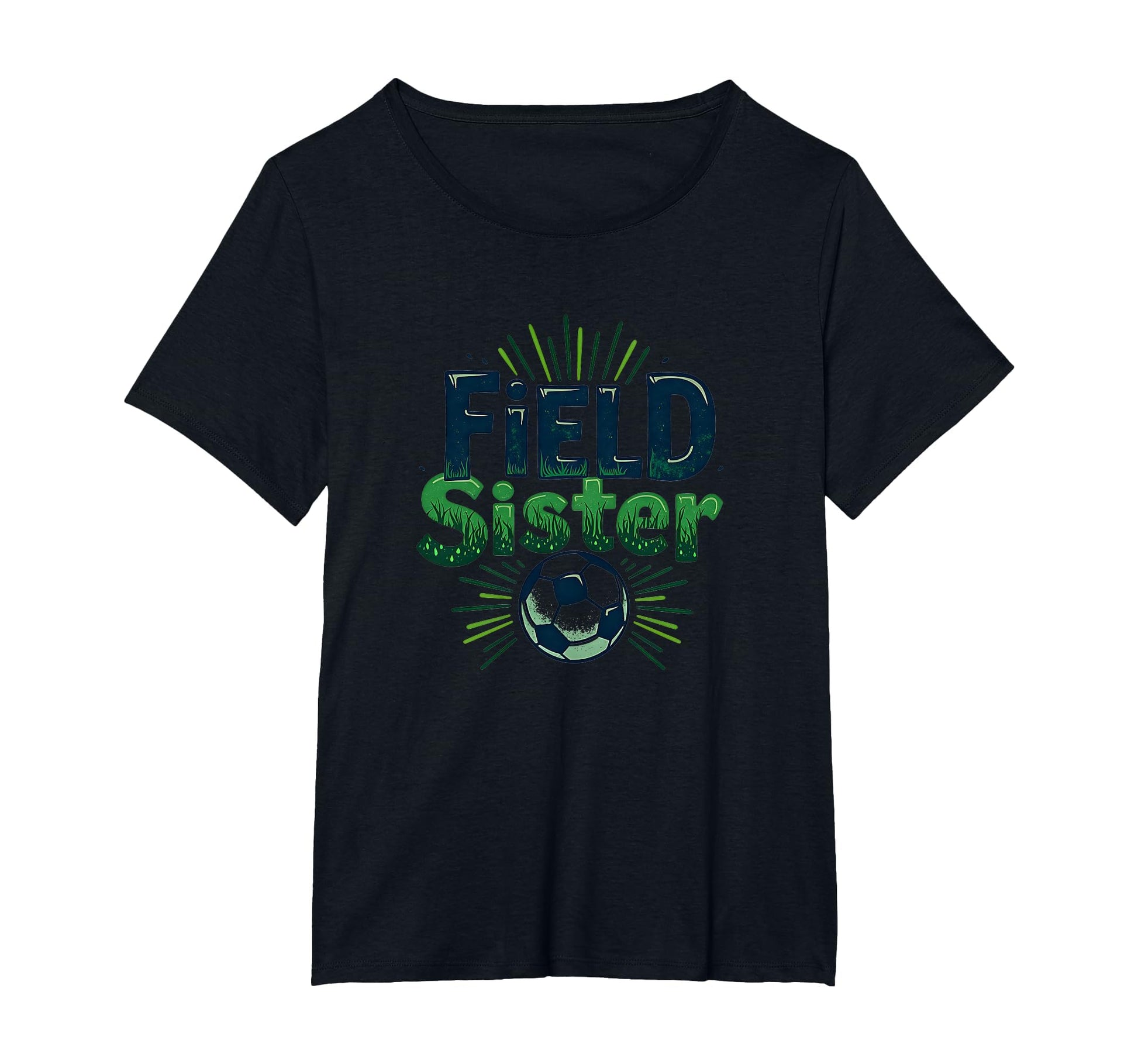 Field Sister Soccer Sibling Pride T-Shirt - Trendy Graphic for Adults - T-Shirt, Sweatshirt, Hoodie