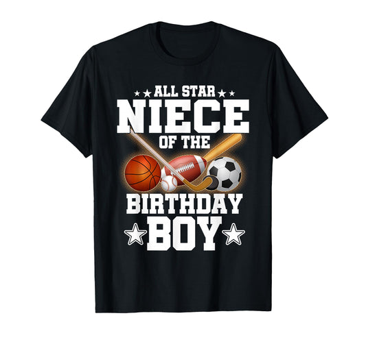 All Star Niece Birthday Basketball T-Shirt - Aesthetic Graphic Unisex - T-Shirt, Sweatshirt, Hoodie