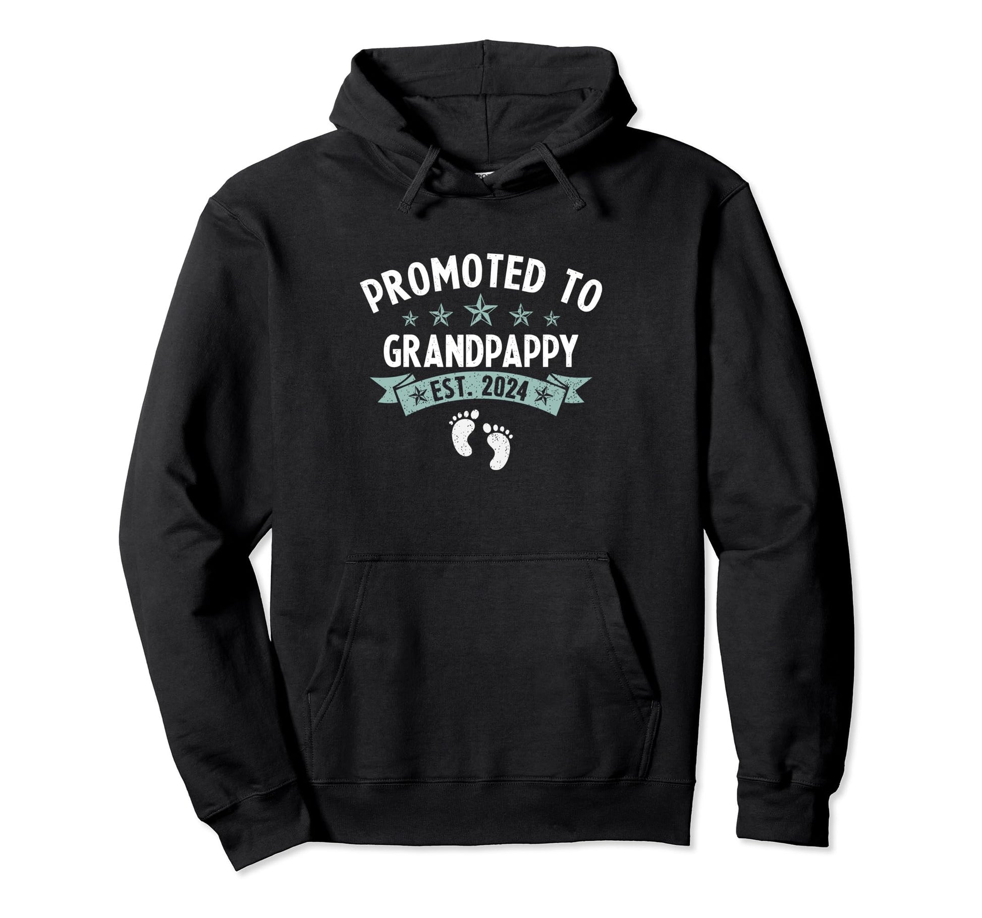 Promoted To Grandpappy Est 2024 Feet Hoodie - Novelty Apparel Men Women - T-Shirt, Sweatshirt, Hoodie