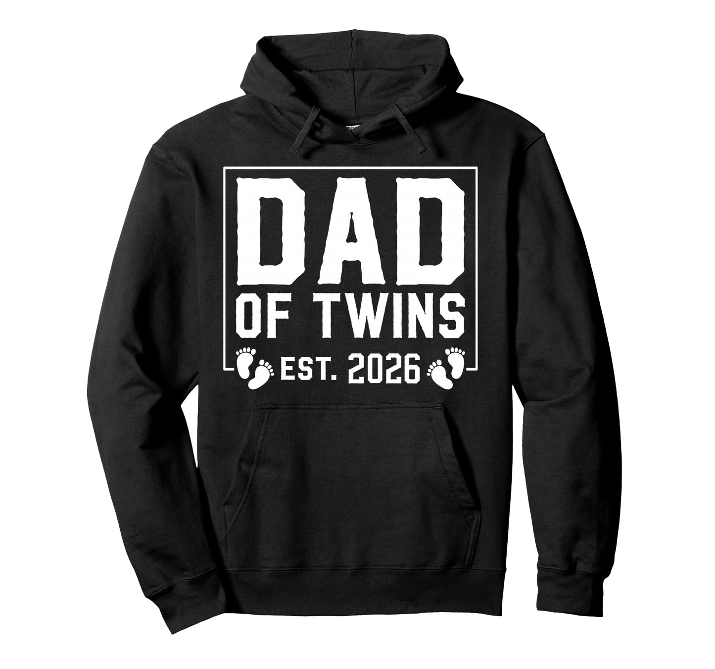 Dad Twins Est 2026 Promoted To Dad Hoodie - Novelty Apparel for Adults - T-Shirt, Sweatshirt, Hoodie