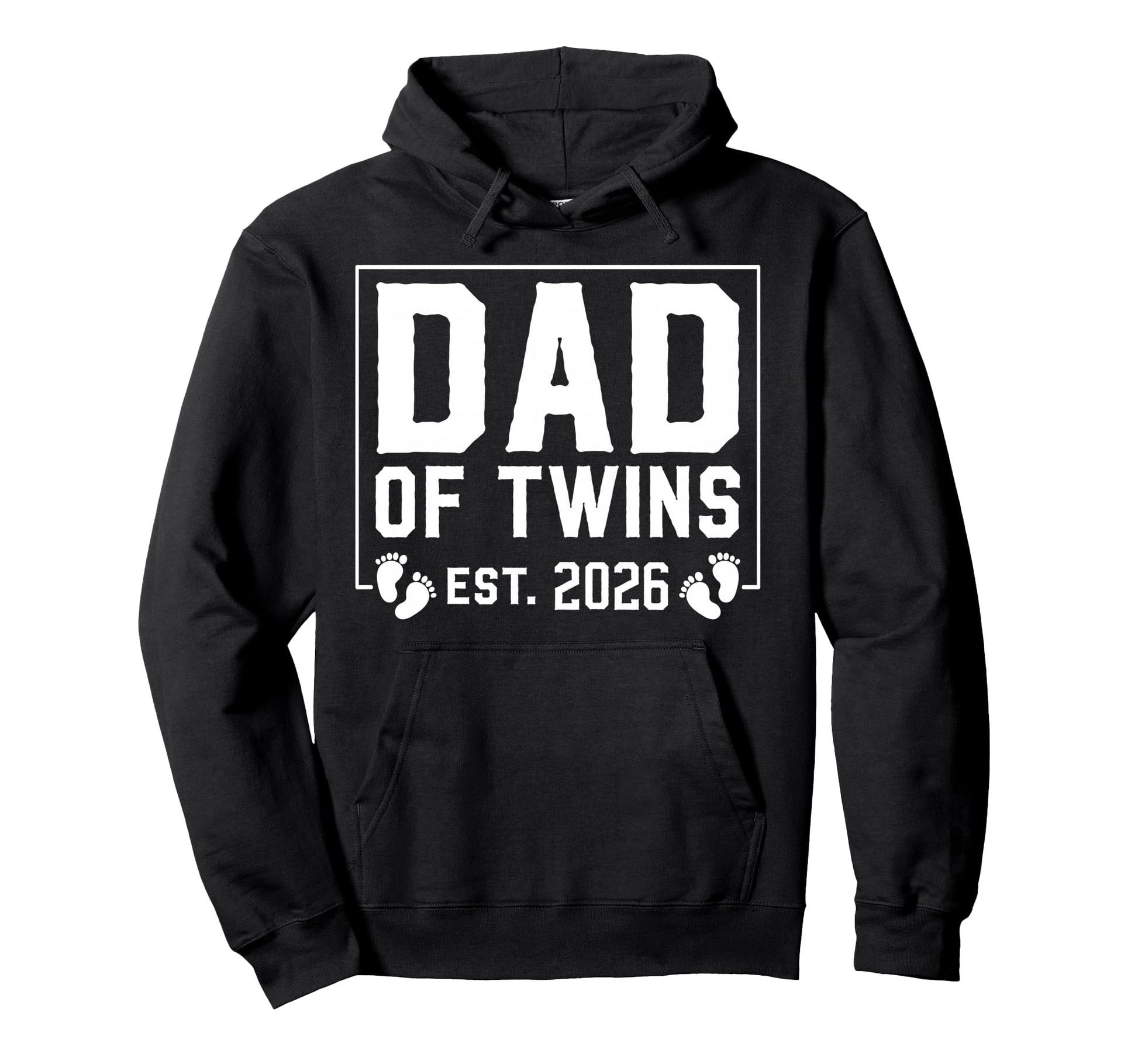 Dad Twins Est 2026 Promoted To Dad Hoodie - Novelty Apparel for Adults - T-Shirt, Sweatshirt, Hoodie