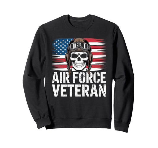 Air Force Veteran Us American Sweatshirt - Casual Everyday Wear Men Women - T-Shirt, Sweatshirt, Hoodie